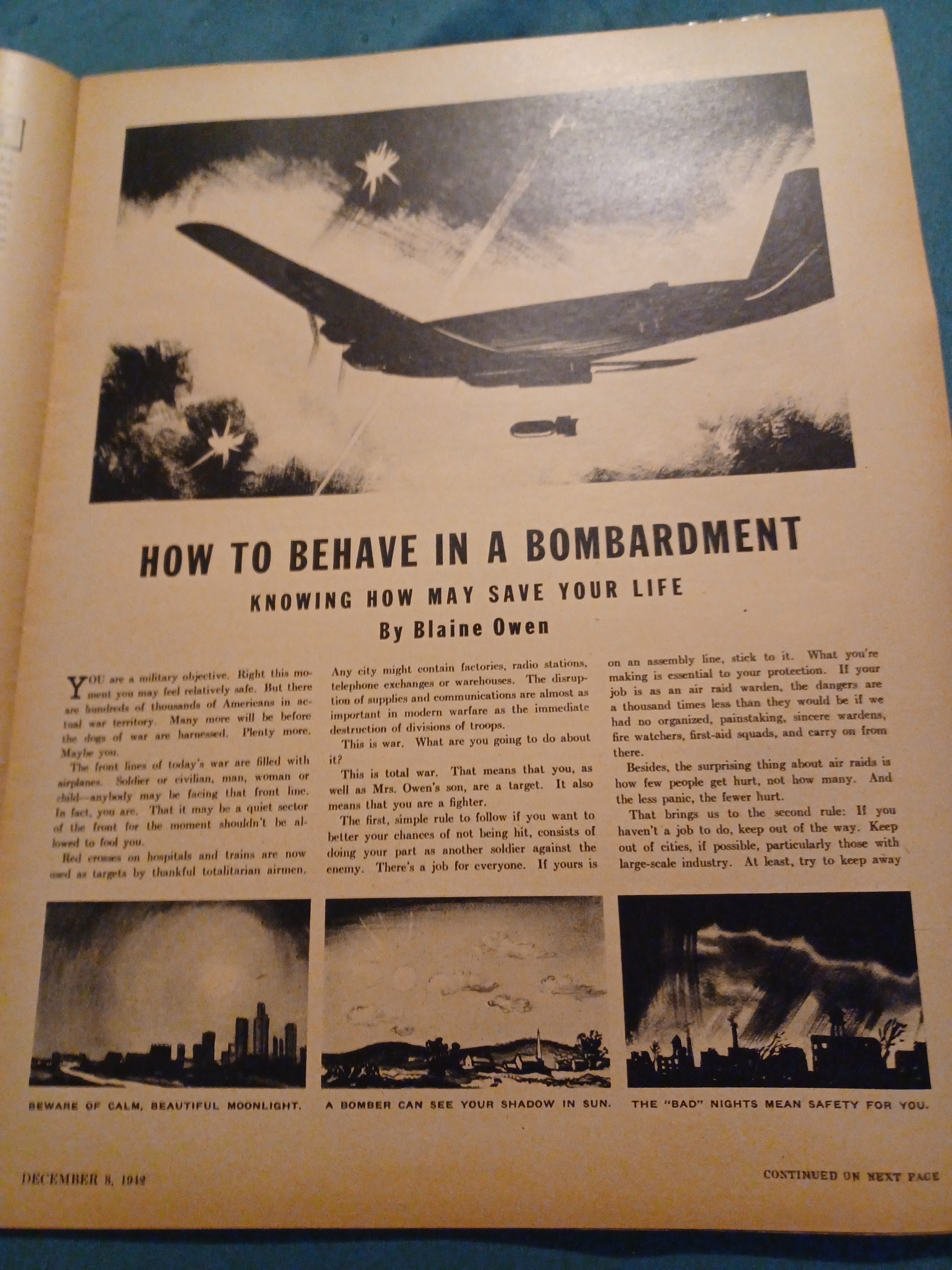 VINTAGE Magazine "PIC" December 8, 1942