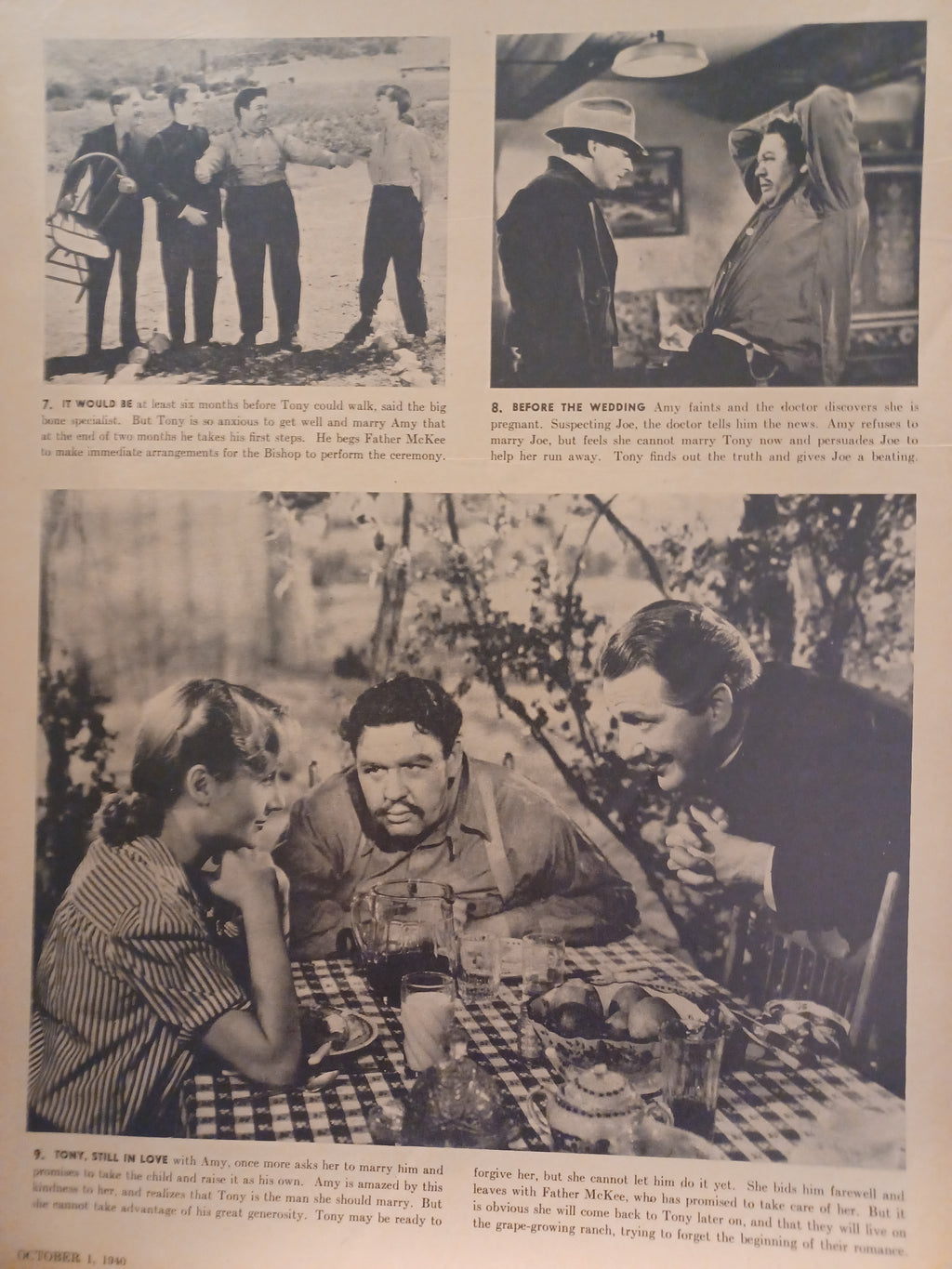 VINTAGE Magazine "PIC", October 1, 1940, Featuring Scene from "White Cargo"