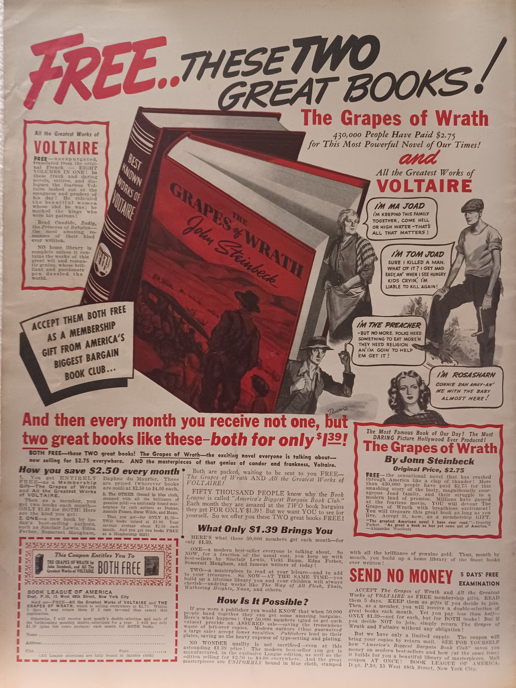 VINTAGE Magazine "PIC", October 1, 1940, Featuring Scene from "White Cargo"