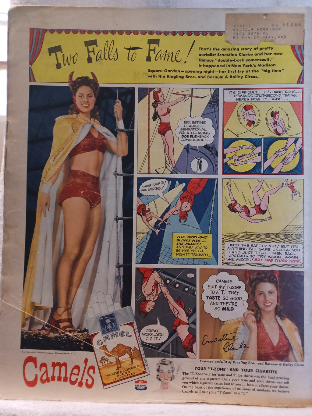 VINTAGE Magazine "LOOK", October 16, 1945, Featuring "Skin Tight and Brief" (pg 50)