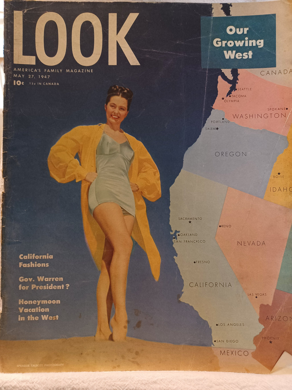 VINTAGE Magazine "LOOK", May 27, 1947, Featuring "Our Growing West"