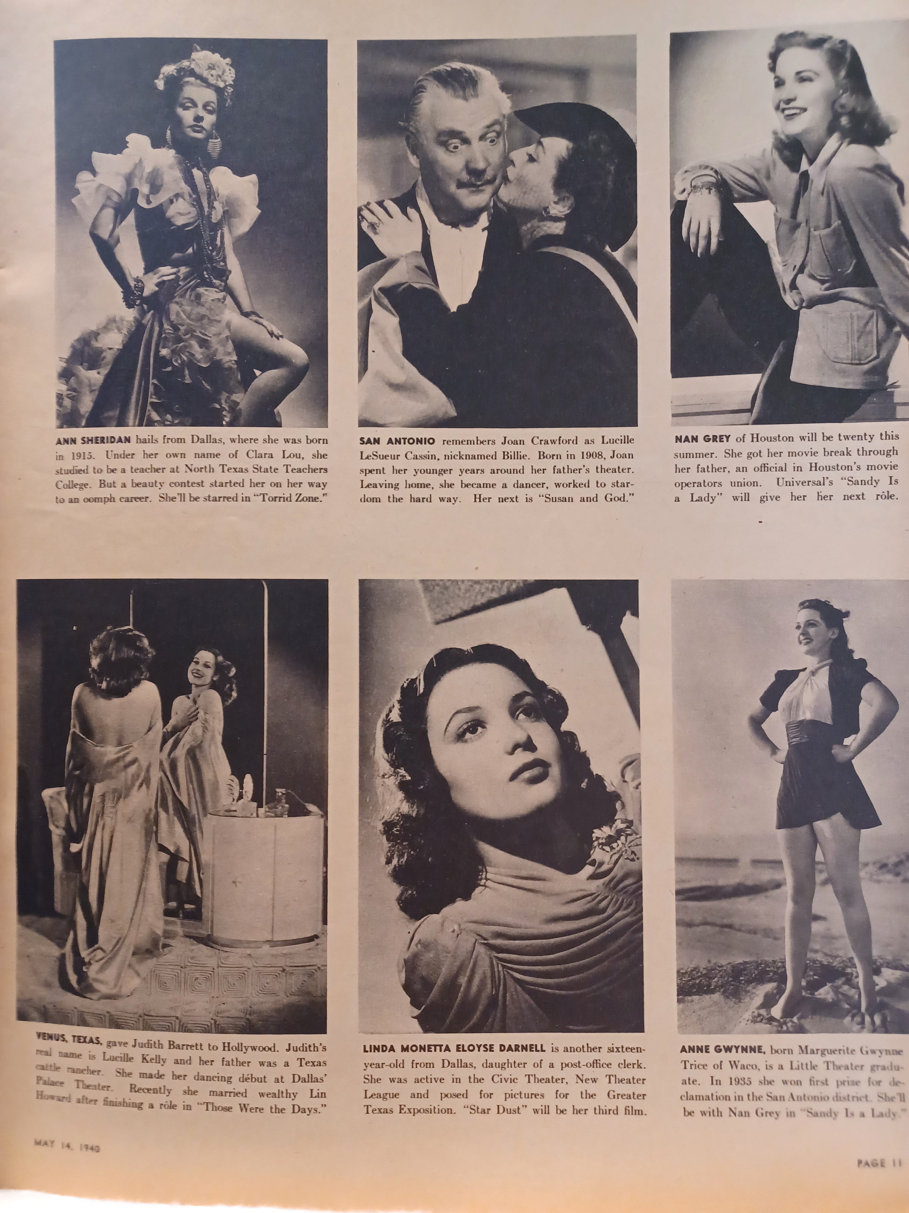 VINTAGE Magazine "PIC", May 14, 1940, Featuring Marilyn Merrick