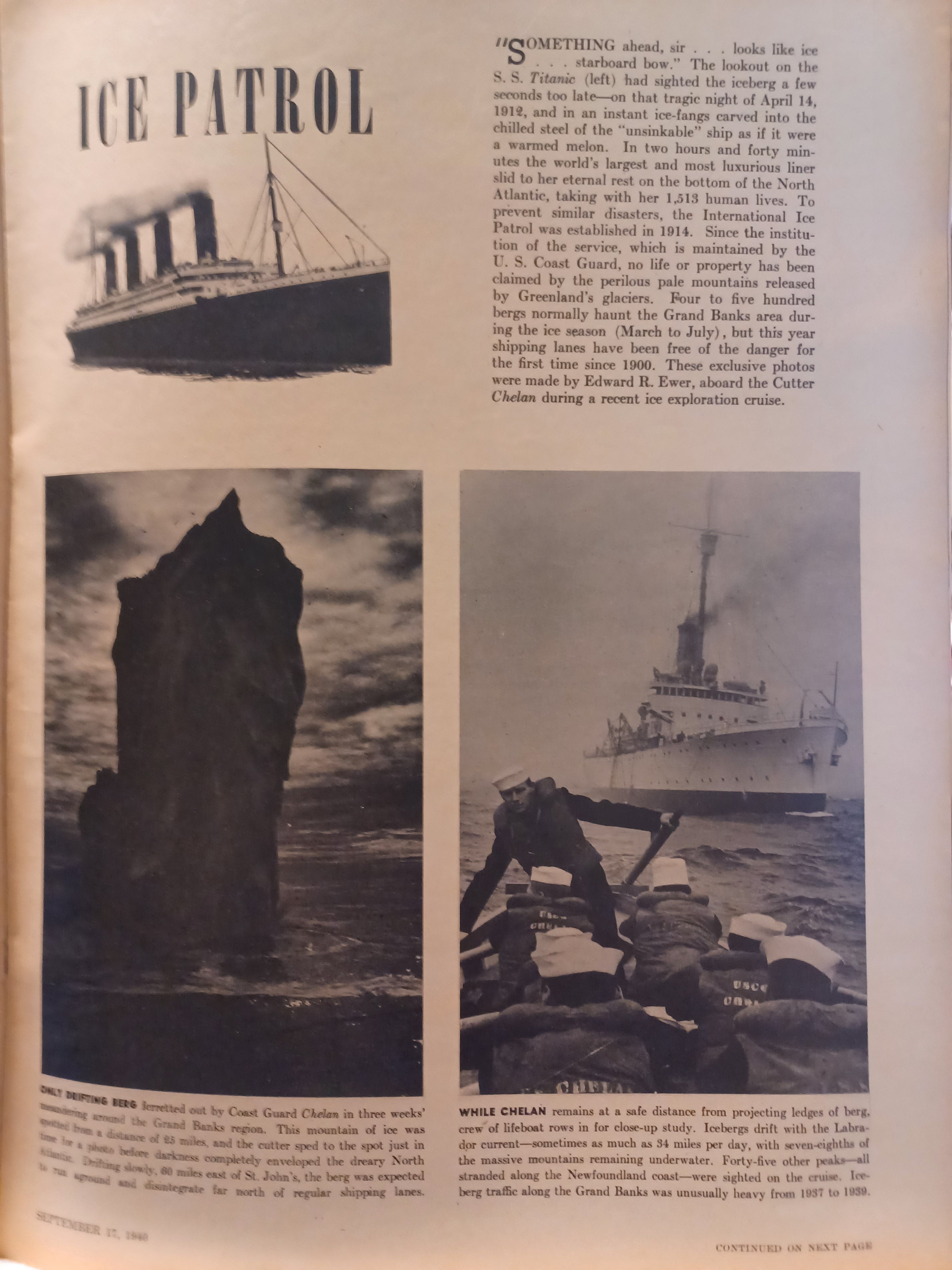 VINTAGE Magazine "PIC", September 17, 1940, Featuring Barbara Denny
