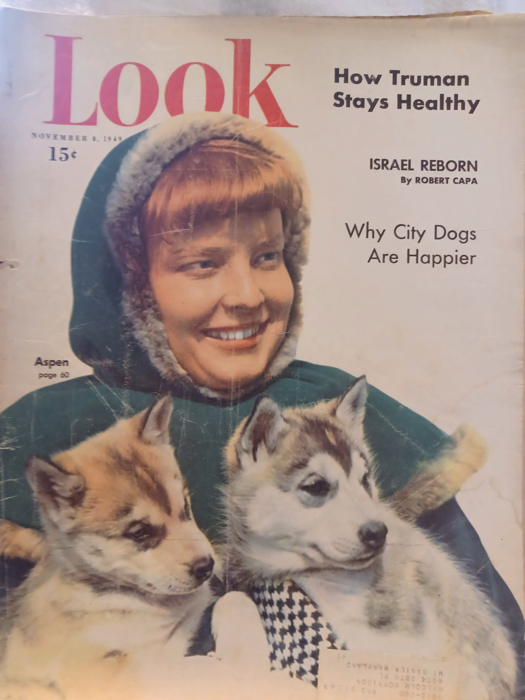 VINTAGE Magazine "LOOK", November 8, 1949, Featuring "Israel Reborn"