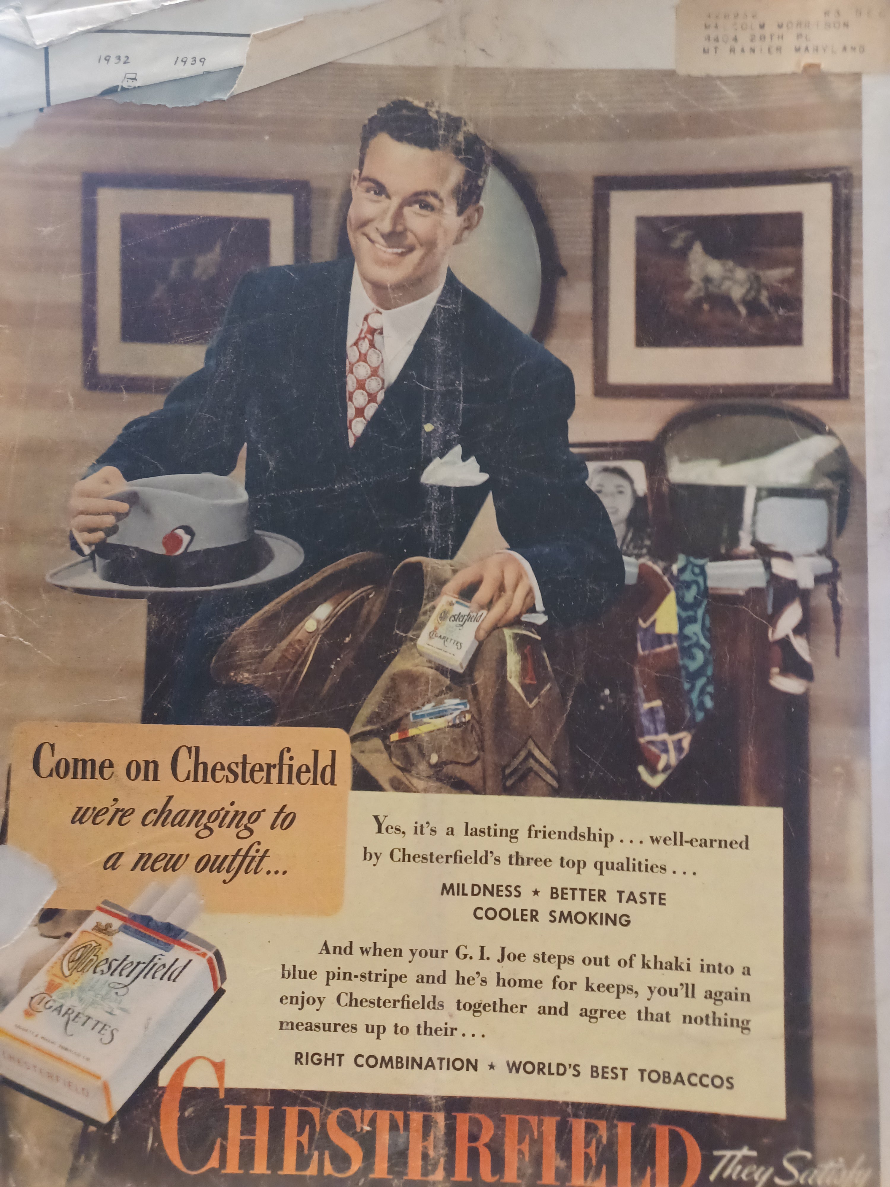 VINTAGE Magazine "LOOK", February 20, 1945, Featuring General Marshall