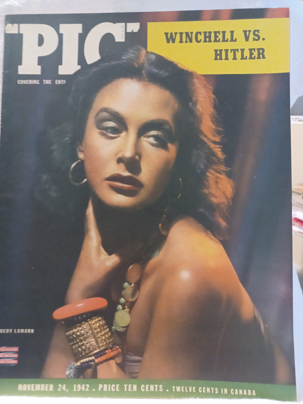 VINTAGE Magazine "PIC", November 24, 1942, Featuring Hedy Lamarr
