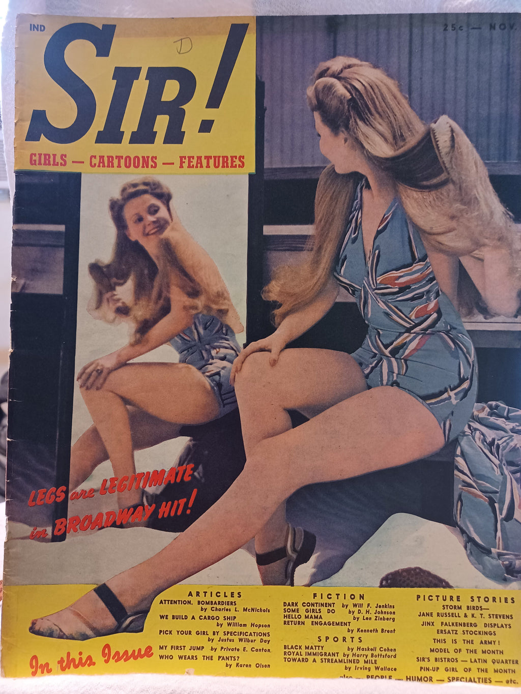 VINTAGE Magazine "SIR!", November 1942