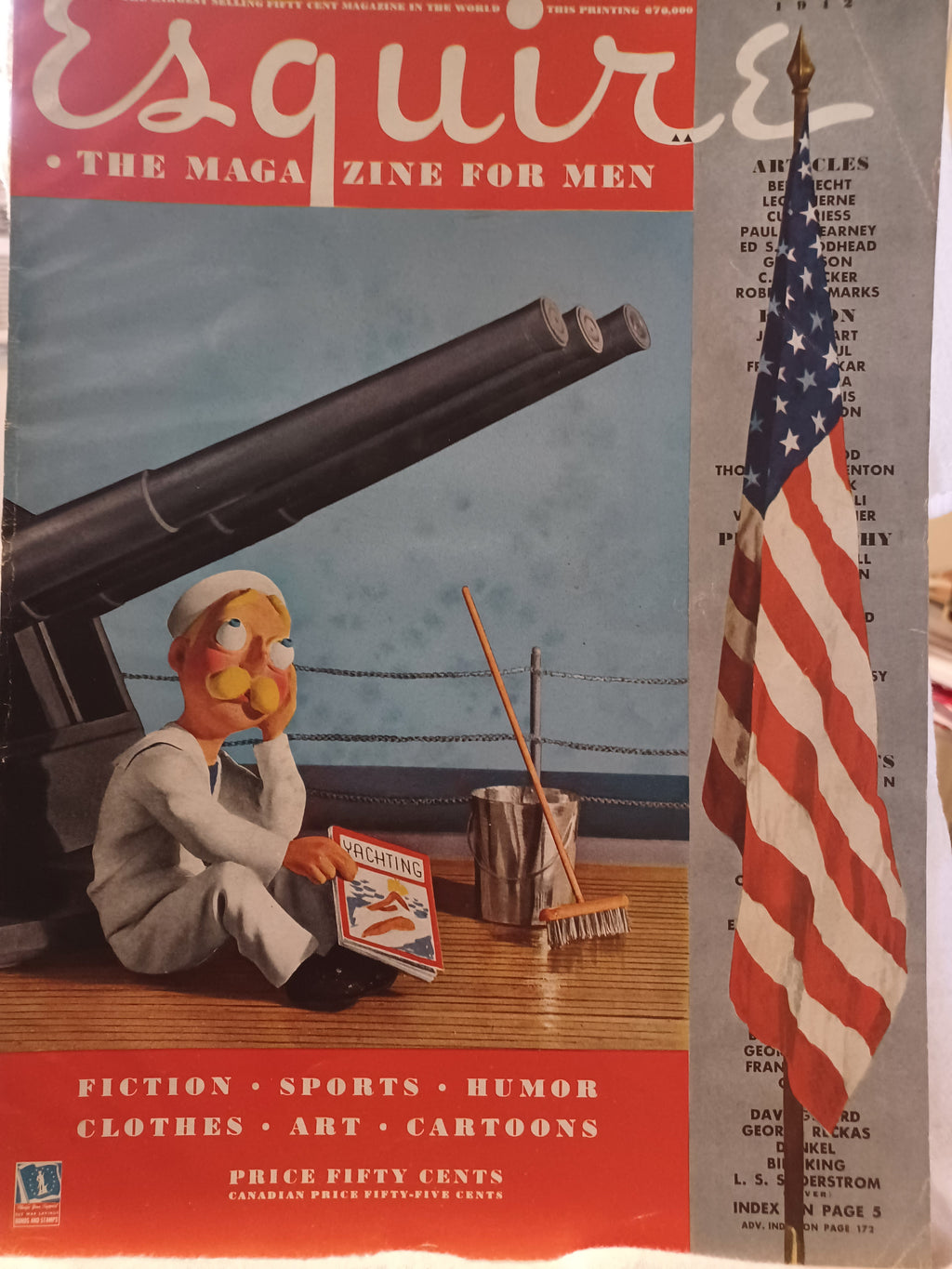 VINTAGE Magazine "ESQUIRE", October 1942, Magazine for Men