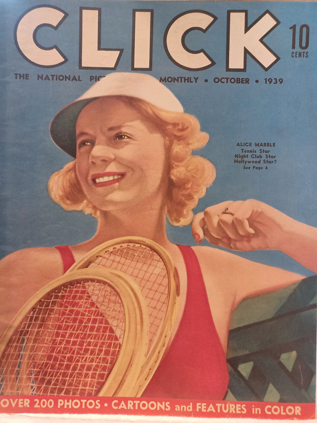 VINTAGE Magazine "CLICK", October 1939, Featuring Alice Marble