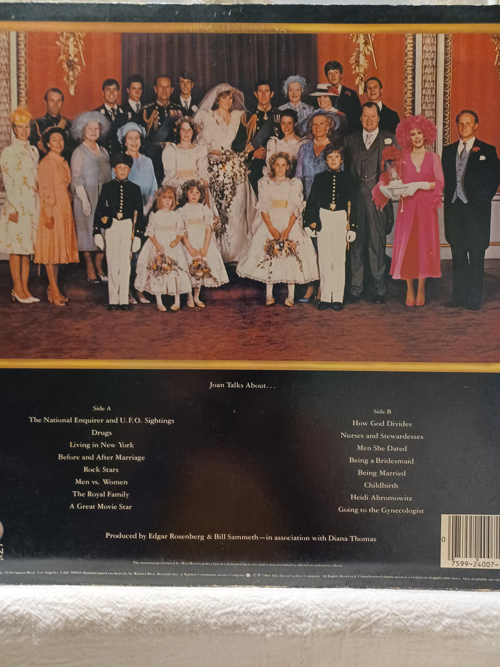 VINTAGE Vinyl, Joan Rivers "What Becomes a Semi-Legend First?" Inside sleeve damaged, LP tested