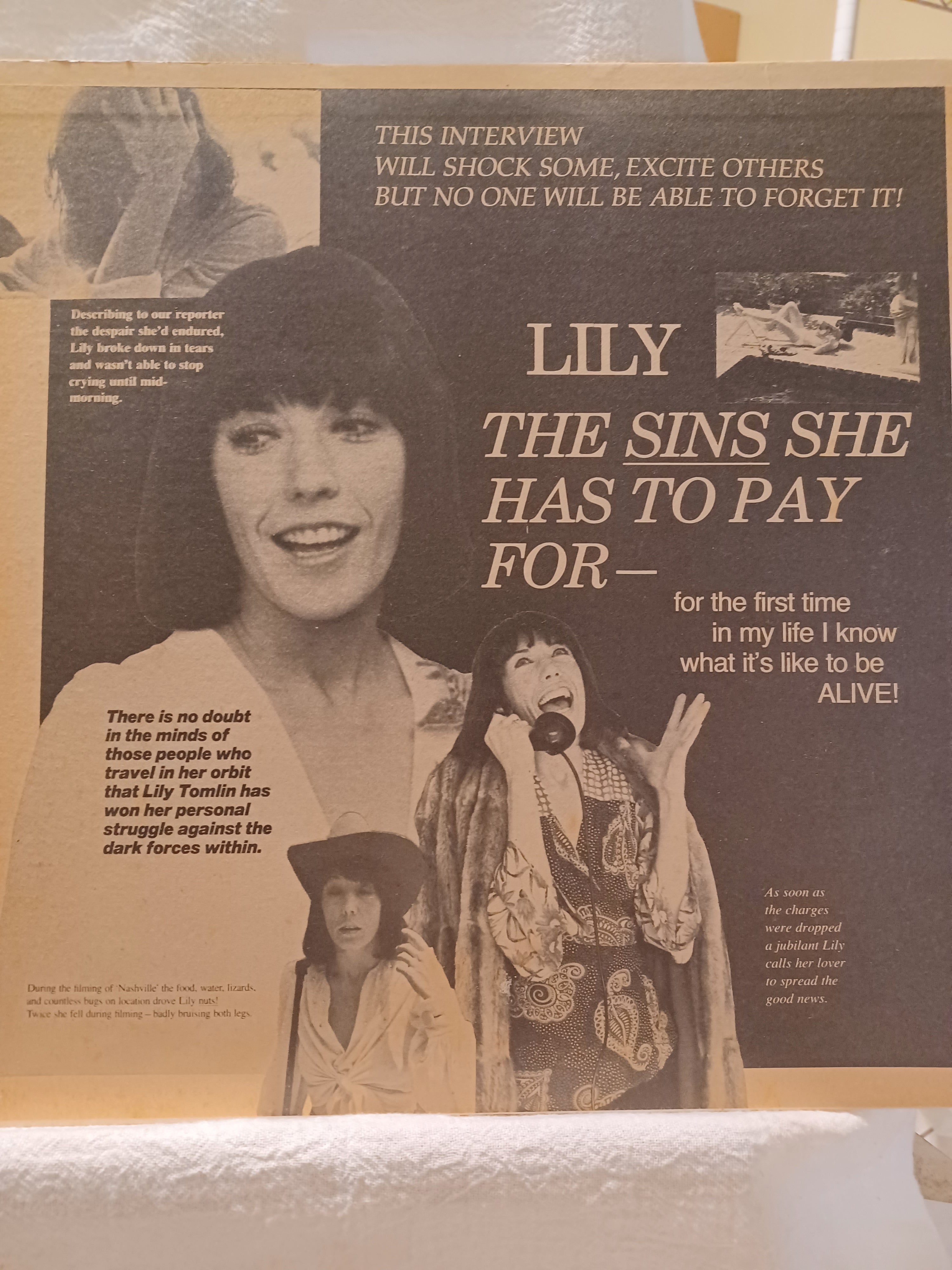 VINTAGE Vinyl Lily Tomlin Modern Scream, Cover Rough Edges, LP tested