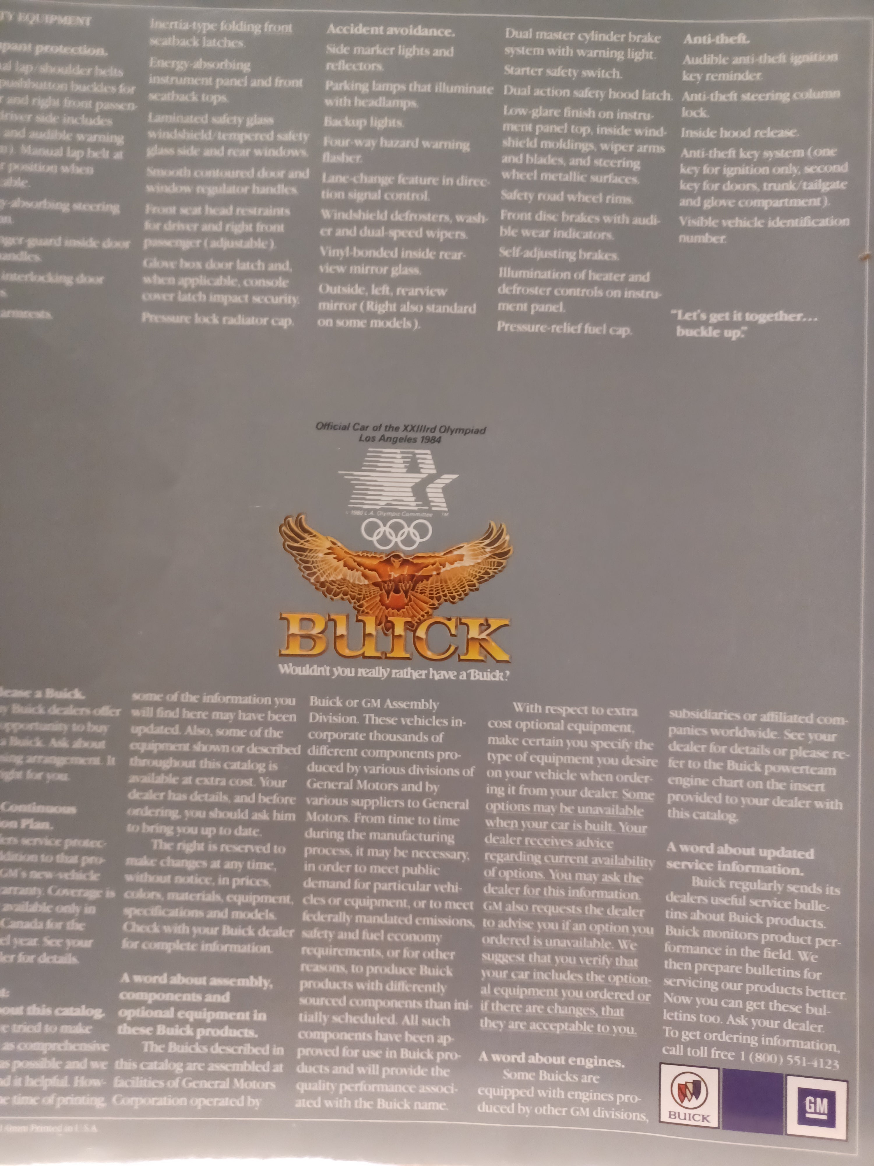 The BUICK ELECTRA Book Catalog