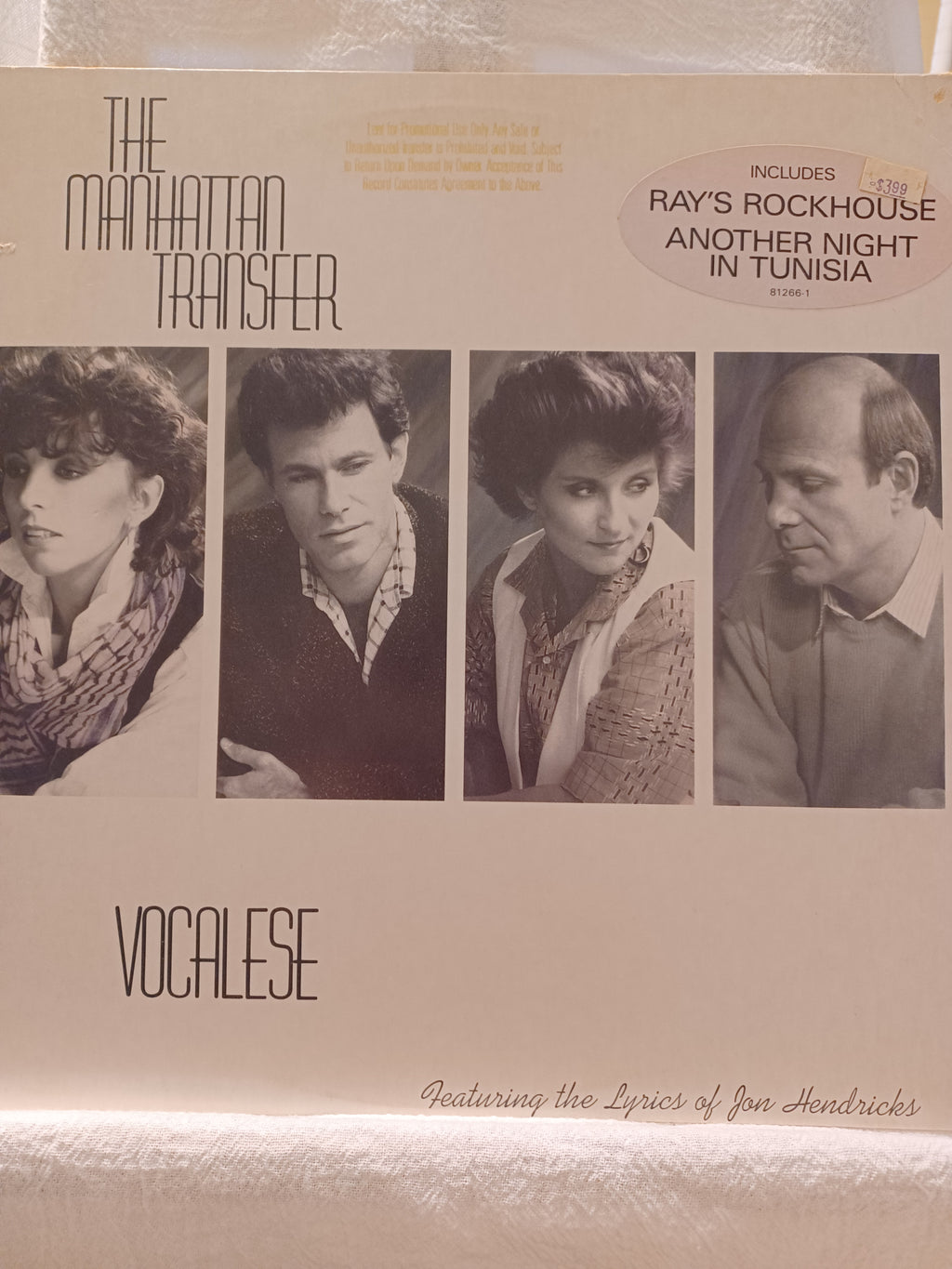VINTAGE 1985 Vinyl The Manhattan Transfer "VOCALESE"