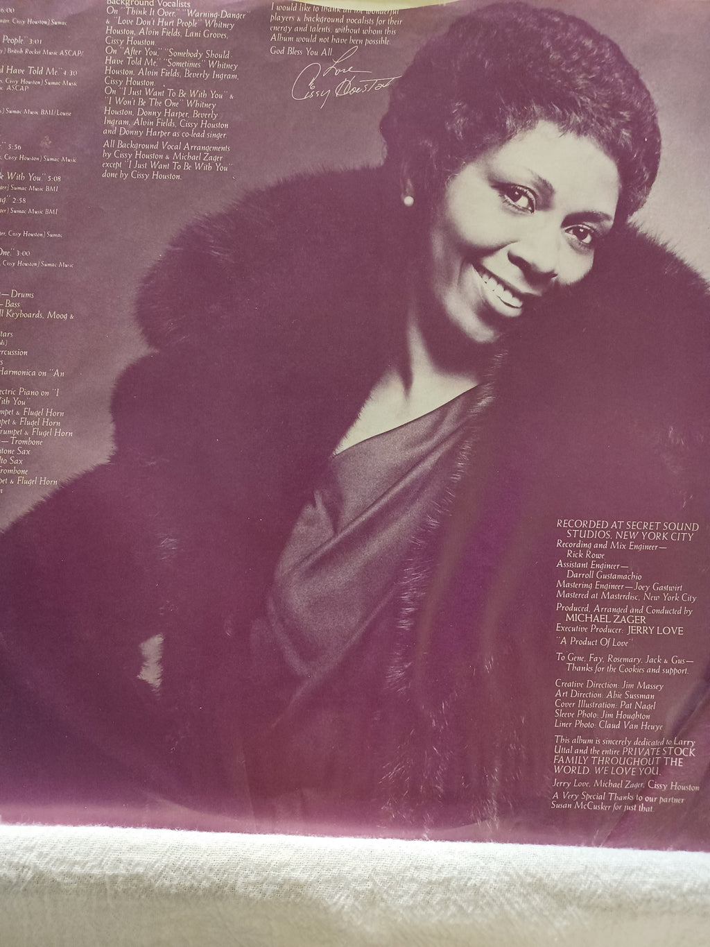 VINTAGE 1978 Vinyl Cissy Houston "Think It Over"