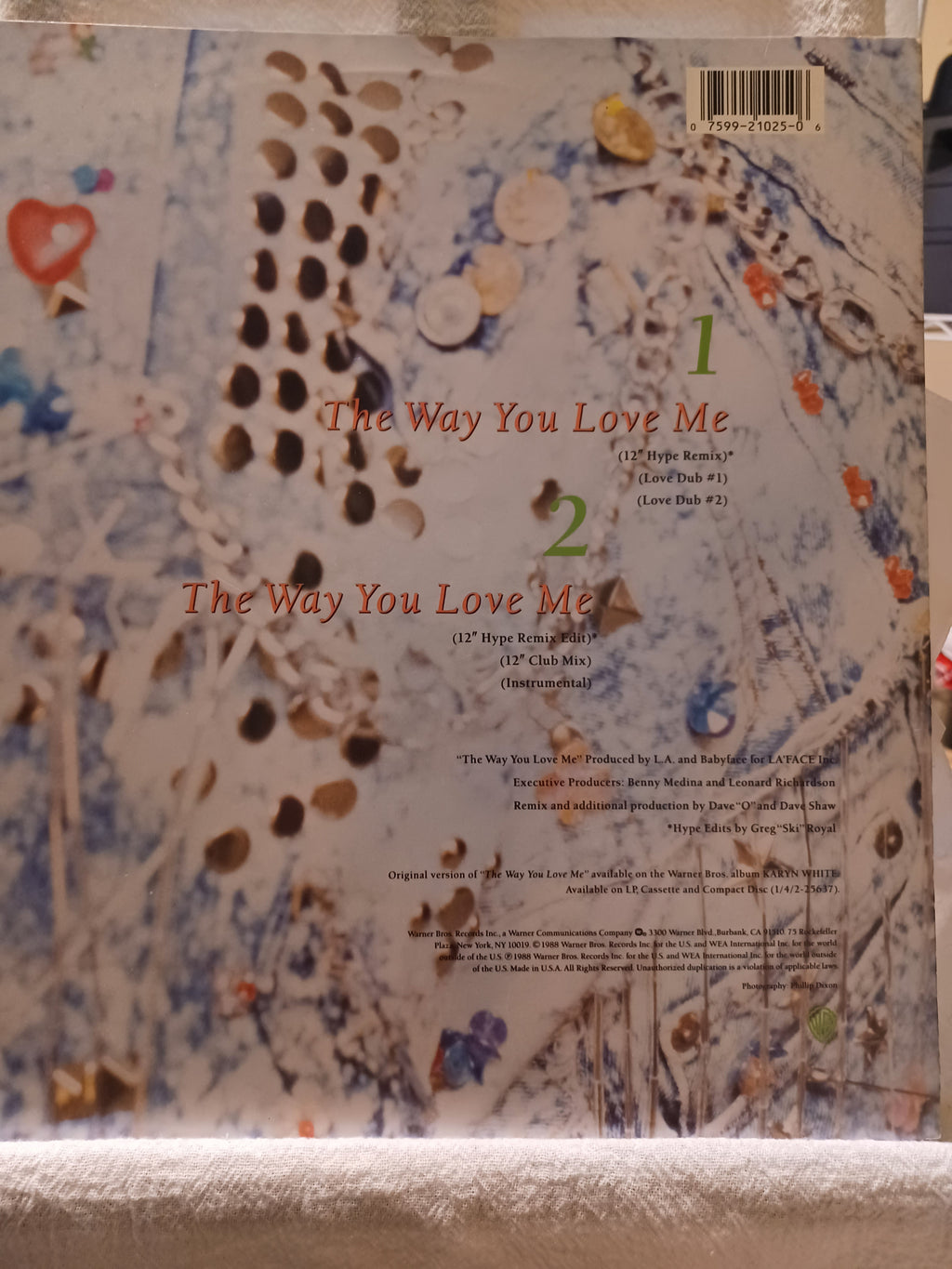 VINTAGE 1988 Vinyl Karyn White "The Way You Love Me"