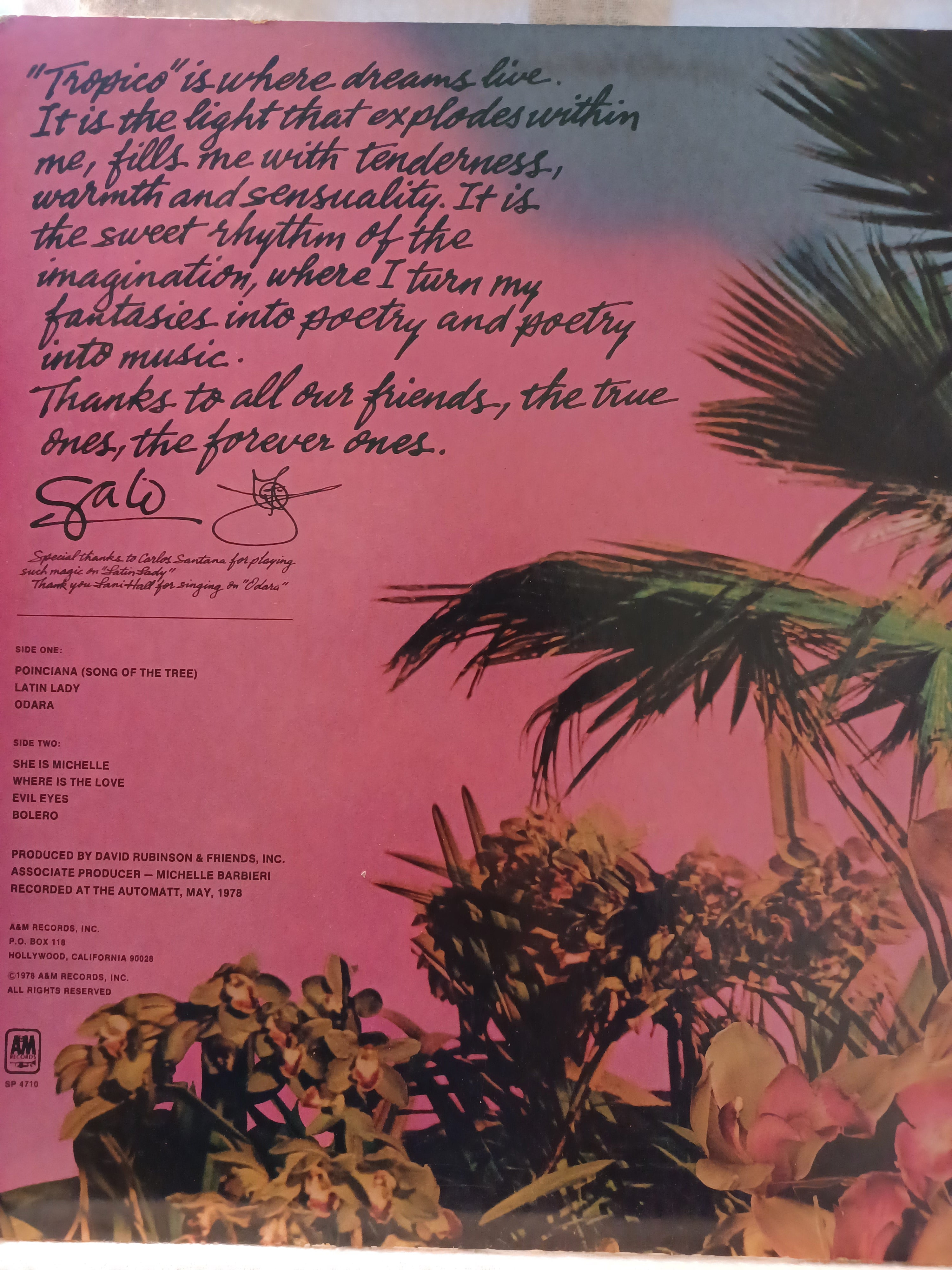 VINTAGE Vinyl 1978 GATO BARBIERI "Tropico"