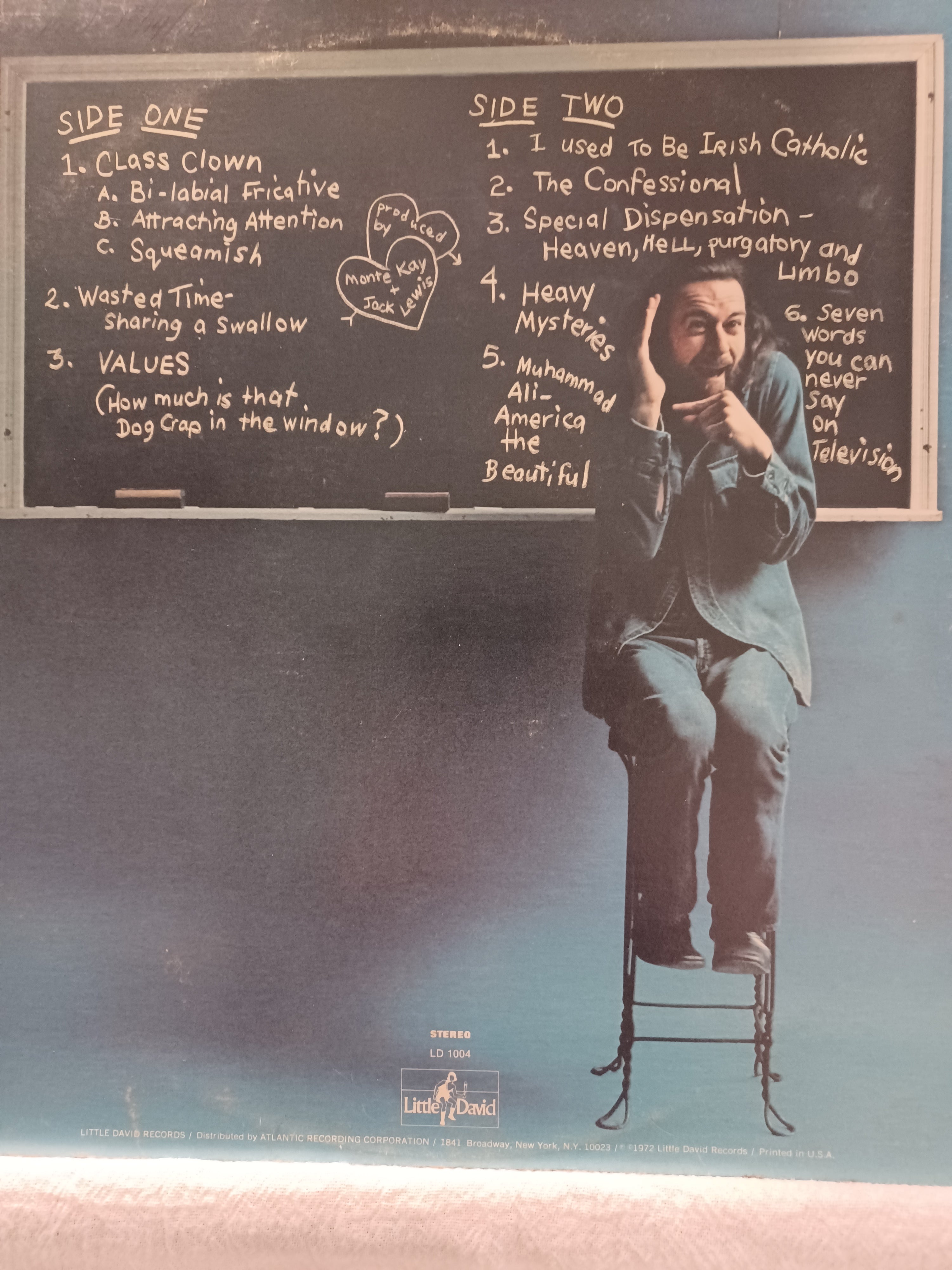 VINTAGE Vinyl 1972 GEORGE CARLIN Class Clown