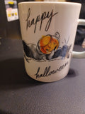 Vintage Happy Halloween Cat Mug by Ash Studio