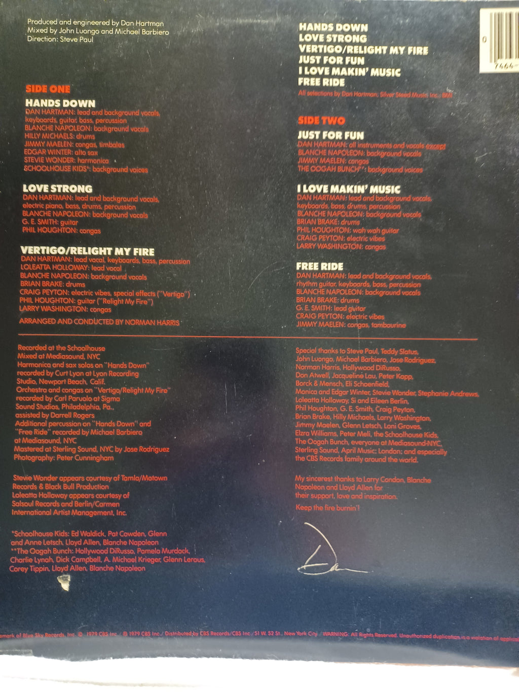 VINTAGE VINYL, 1979 Dan Hartman, Relight My Fire
