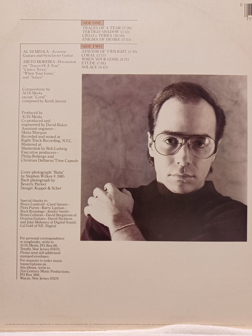 VINTAGE VINYL Al Di Meola – Cielo e Terra